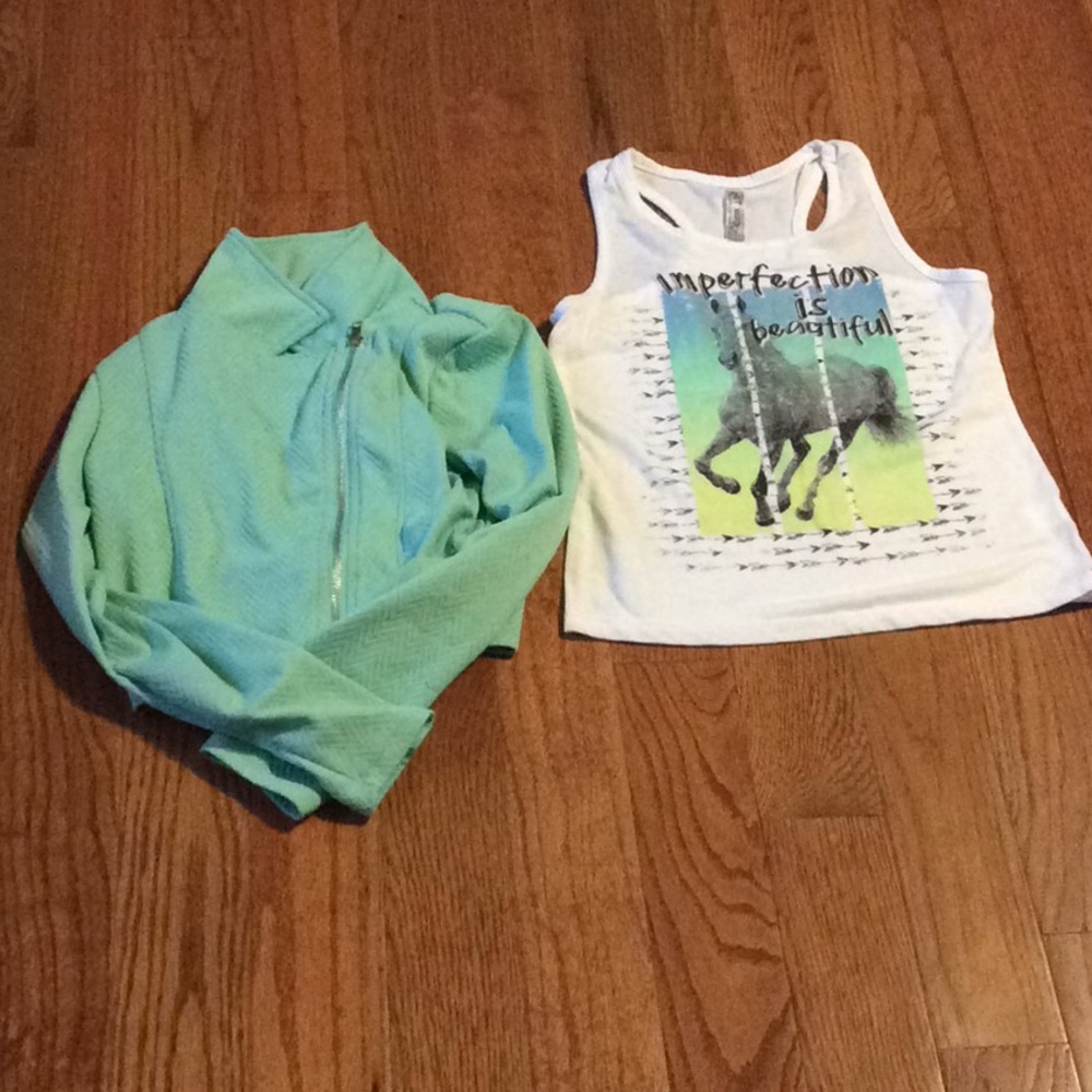 Girls tank and matching jacket